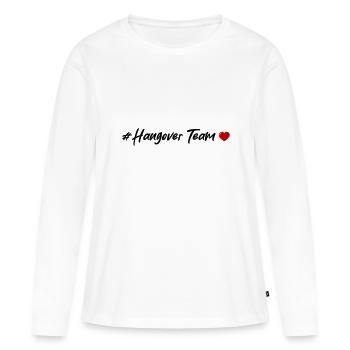 Gueule de bois Cœur d’équipe - T-shirt manches longues Premium bio Femme - blanc - Devant - Julia (174cm)