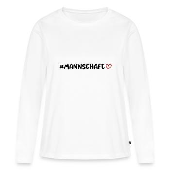 Coeur d'équipe - T-shirt manches longues Premium bio Femme - blanc - Devant - Julia (174cm)