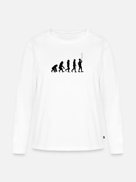 Zigarre - Frauen Premium Bio Langarmshirt - Weiß