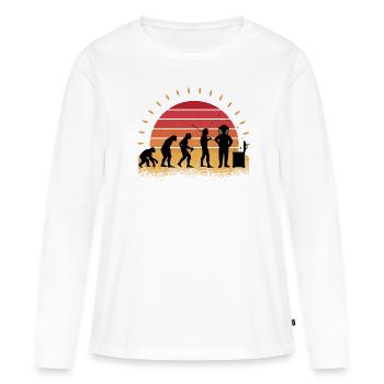 Apiculteurs - T-shirt manches longues Premium bio Femme - blanc - Devant - Julia (174cm)