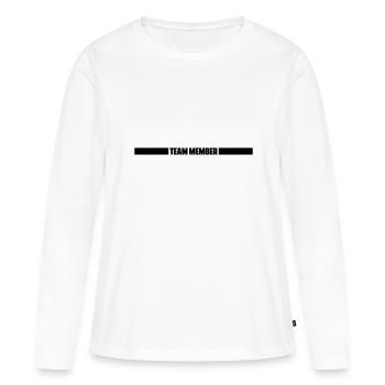 Membres de l’équipe - T-shirt manches longues Premium bio Femme - blanc - Devant - Julia (174cm)