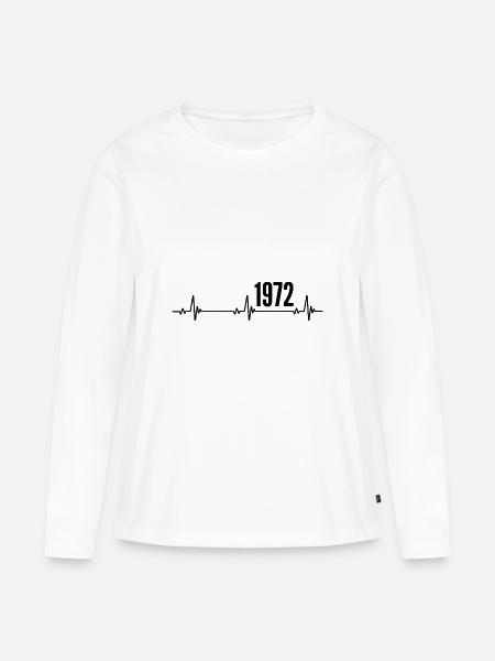 1972 Geschenk 1972 Retro 1972 Original 1972 Jahrgang - Frauen Premium Bio Langarmshirt - Weiß