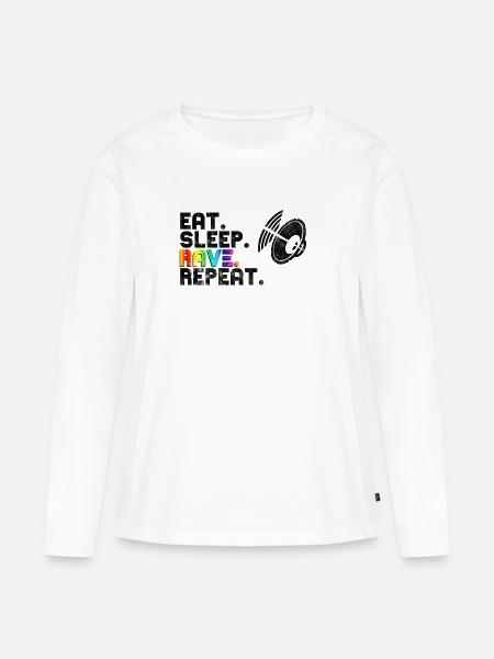 Rave Wear - Frauen Premium Bio Langarmshirt - Weiß