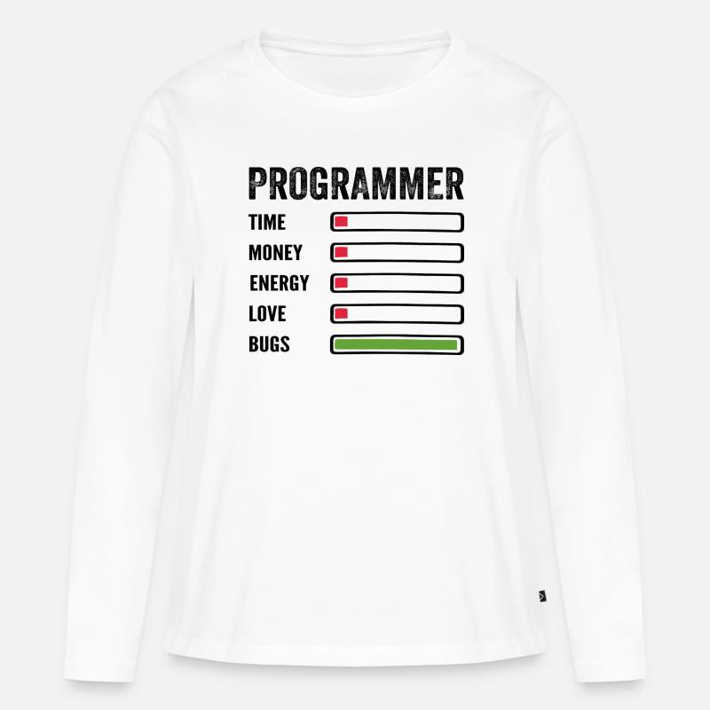 Entwickler Humor Programmierer Programmierer Programmierer - Frauen Premium Bio Langarmshirt - Weiß