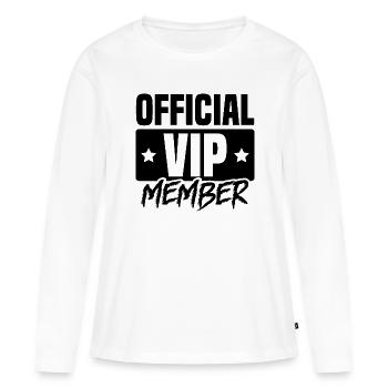 Membres Vip - T-shirt manches longues Premium bio Femme - blanc - Devant - Julia (174cm)
