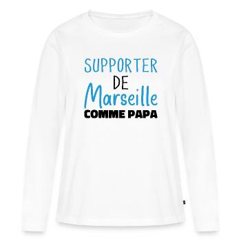 Marseille Humor Marseille Fan - Frauen Premium Bio Langarmshirt - Weiß - Vorne - Julia (174cm)