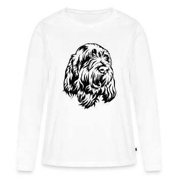 Spinone Italiano Head - Women's Premium Organic Long Sleeve Shirt - white - Front - Julia (174cm)