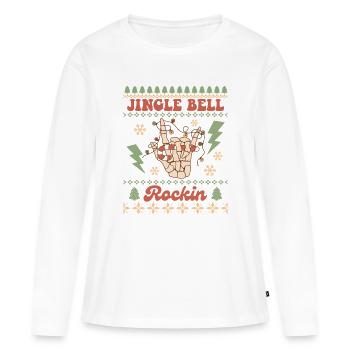 Hässlicher Weihnachtspullover - Frauen Premium Bio Langarmshirt - Weiß - Vorne - Julia (174cm)