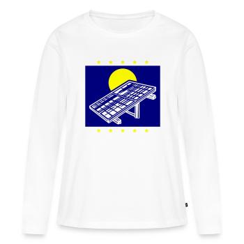 Photovoltaik Anlage Solar Energie - Frauen Premium Bio Langarmshirt - Weiß - Vorne - Julia (174cm)