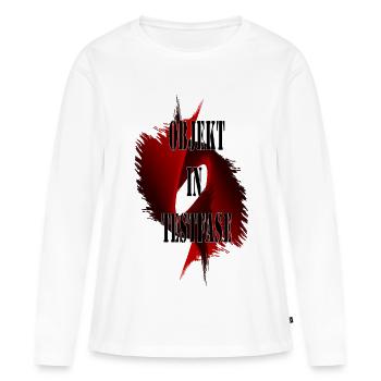Object in Test Chamfer - Women's Premium Organic Long Sleeve Shirt - white - Front - Julia (174cm)
