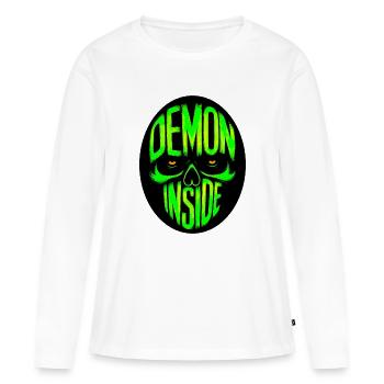 Demon inside - Frauen Premium Bio Langarmshirt - Weiß - Vorne - Julia (174cm)