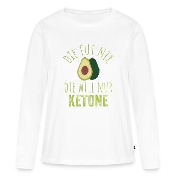 Avocado Keto Saying Tea - Women's Premium Organic Long Sleeve Shirt - white - Front - Julia (174cm)