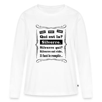 Knock knock knock - Women's Premium Organic Long Sleeve Shirt - white - Front - Julia (174cm)