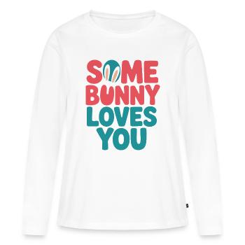 Bunny love in bright colours - Women's Premium Organic Long Sleeve Shirt - white - Front - Julia (174cm)