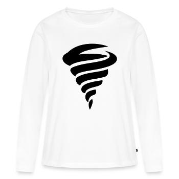 tornade - T-shirt manches longues Premium bio Femme - blanc - Devant - Julia (174cm)