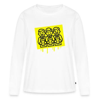 L’équipe de l’enterrement de vie de garçon et de garçon - T-shirt manches longues Premium bio Femme - blanc - Devant - Julia (174cm)