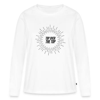 Idée de cadeau pour le gagnant gagnant - T-shirt manches longues Premium bio Femme - blanc - Devant - Julia (174cm)
