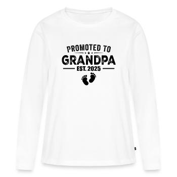 Befördert zum Opa Est 2025 Lustig für den neuen Opa - Frauen Premium Bio Langarmshirt - Weiß - Vorne - Julia (174cm)