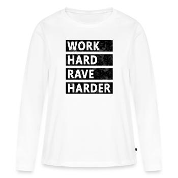 Chemise Rave Raver - T-shirt manches longues Premium bio Femme - blanc - Devant - Julia (174cm)