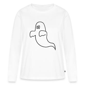 Geist - Frauen Premium Bio Langarmshirt - Weiß - Vorne - Julia (174cm)