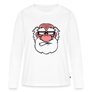 gesicht kopf boese veraergert wuetend sauer schlec - Frauen Premium Bio Langarmshirt - Weiß - Vorne - Julia (174cm)