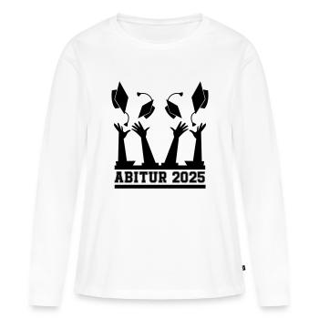 Abitur 2025 - T-shirt manches longues Premium bio Femme - blanc - Devant - Julia (174cm)