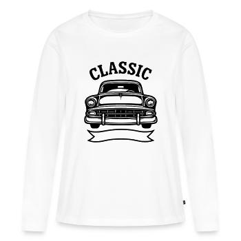 Oldtimer Automobil - Frauen Premium Bio Langarmshirt - Weiß - Vorne - Julia (174cm)