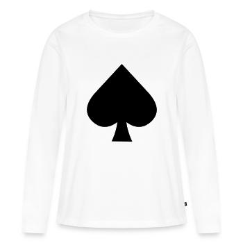 pik - Frauen Premium Bio Langarmshirt - Weiß - Vorne - Julia (174cm)
