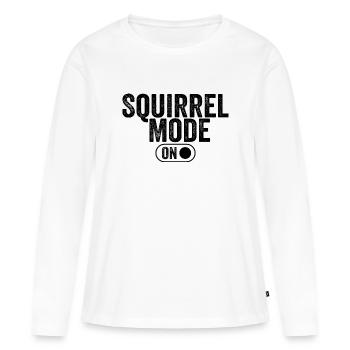 Squirrel mode on - Women's Premium Organic Long Sleeve Shirt - white - Front - Julia (174cm)