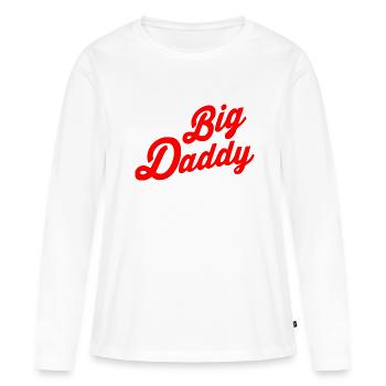 Big daddy - T-shirt manches longues Premium bio Femme - blanc - Devant - Julia (174cm)