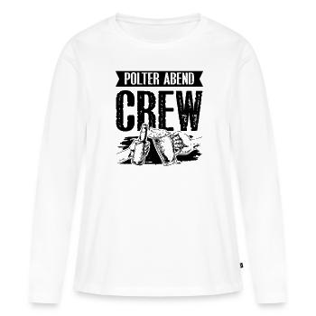 Polter Abend Crew - Frauen Premium Bio Langarmshirt - Weiß - Vorne - Julia (174cm)