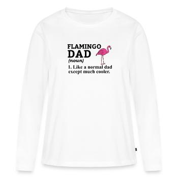 Flamingo Pink Flamingo Flamingo Geschenk - Frauen Premium Bio Langarmshirt - Weiß - Vorne - Julia (174cm)