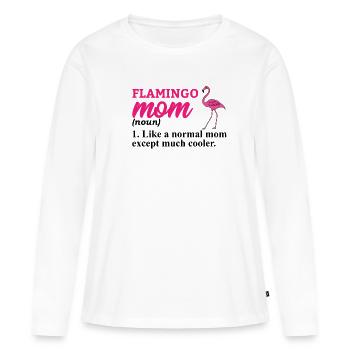 Flamingo Pink Flamingo Flamingo Geschenk - Frauen Premium Bio Langarmshirt - Weiß - Vorne - Julia (174cm)