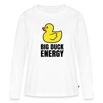 Ente Quitscheente Erpel Enten Gelbe Gummiente - Frauen Premium Bio Langarmshirt - Weiß - Vorne - Julia (174cm)