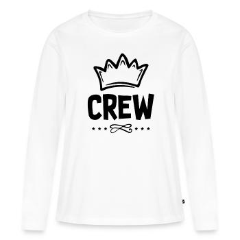 Équipage - T-shirt manches longues Premium bio Femme - blanc - Devant - Julia (174cm)