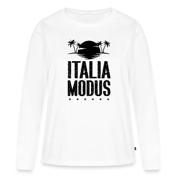 Italia Modus - Frauen Premium Bio Langarmshirt - Weiß - Vorne - Julia (174cm)