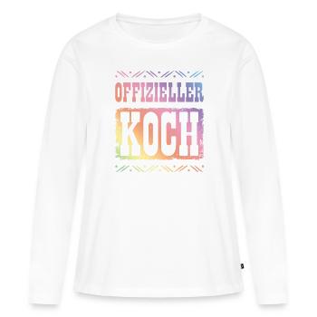 Premium Koch - Frauen Premium Bio Langarmshirt - Weiß - Vorne - Julia (174cm)