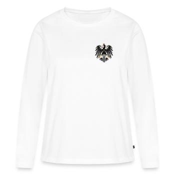 Preußen Wappen Patriot Deutschland Geschenk - Frauen Premium Bio Langarmshirt - Weiß - Vorne - Julia (174cm)