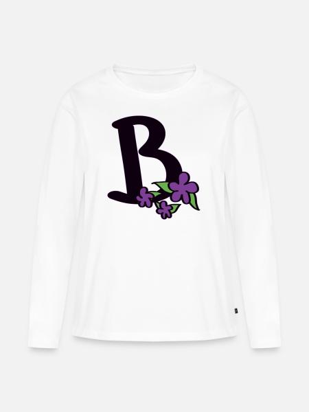 B wie beautyful - Frauen Premium Bio Langarmshirt - Weiß