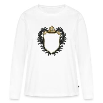 Coat of arms symbol blank - Women's Premium Organic Long Sleeve Shirt - white - Front - Julia (174cm)