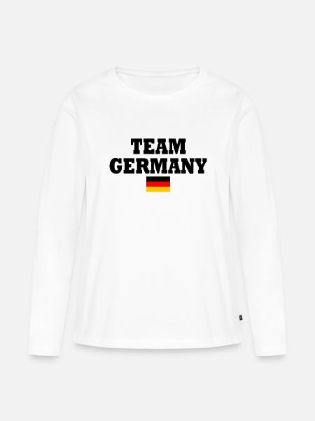 Deutschland - Frauen Premium Bio Langarmshirt - Weiß