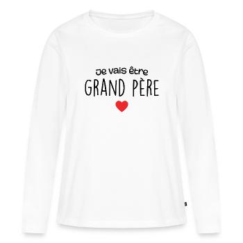 Ich werde Großvater - Zukünftiger Großvater - Frauen Premium Bio Langarmshirt - Weiß - Vorne - Julia (174cm)
