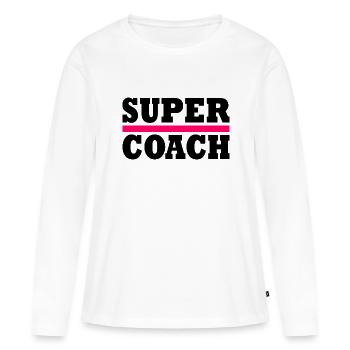 Coach - T-shirt manches longues Premium bio Femme - blanc - Devant - Julia (174cm)