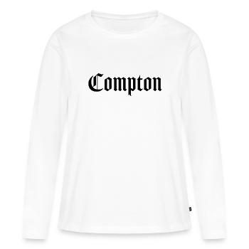 Cadeau de musique Hip Hop Rap Compton Gangsta - T-shirt manches longues Premium bio Femme - blanc - Devant - Julia (174cm)