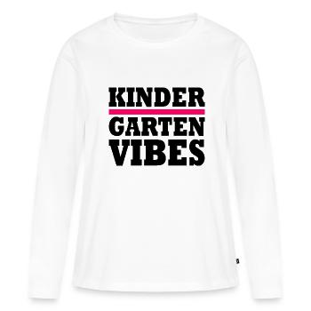 kindergarten vibes - T-shirt manches longues Premium bio Femme - blanc - Devant - Julia (174cm)