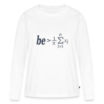 Statique - T-shirt manches longues Premium bio Femme - blanc - Devant - Julia (174cm)