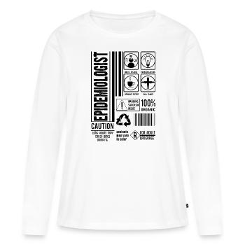 Journée des épidémiologistes - T-shirt manches longues Premium bio Femme - blanc - Devant - Julia (174cm)