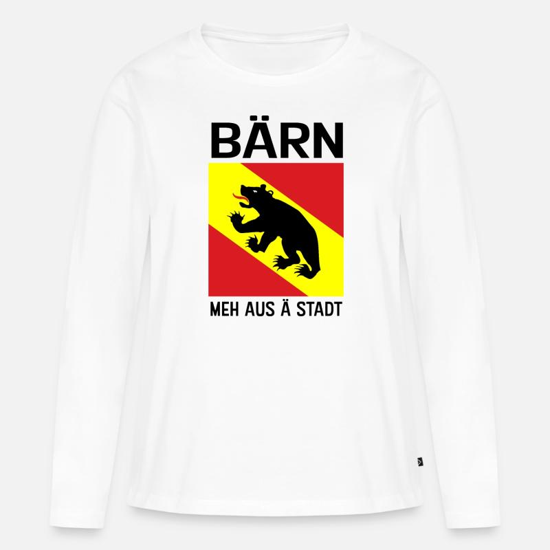 Bern - Frauen Premium Bio Langarmshirt - Weiß