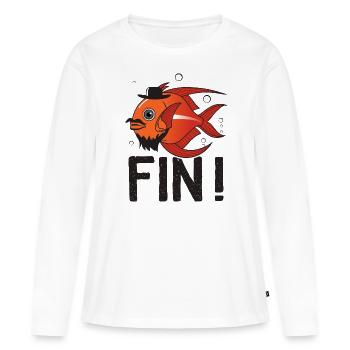 Französischer Flossen Spruch - Frauen Premium Bio Langarmshirt - Weiß - Vorne - Julia (174cm)