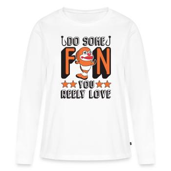 Fun Clownfish - Frauen Premium Bio Langarmshirt - Weiß - Vorne - Julia (174cm)